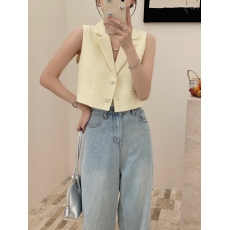 批发实拍已出货~气质小香风<b class='q'>背心</b>薄款花呢钻扣<b class='q'>无袖</b>短上衣气质马甲