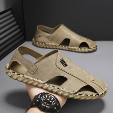 批发2024<b class='q'>夏</b>季新款包头凉鞋软底罗马沙滩鞋男鞋货号