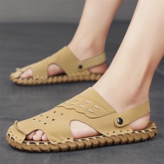 批发2024<b class='q'>夏</b>季新款包头两用凉鞋休闲软底罗马沙滩鞋男鞋货号