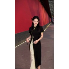 批发知江南高级感时尚夏季设计精致新中式旗袍<b class='q'>连衣裙</b>