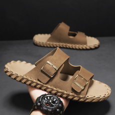 批发2024<b class='q'>夏</b>季新款 罗马凉拖鞋休闲一字拖男鞋货号