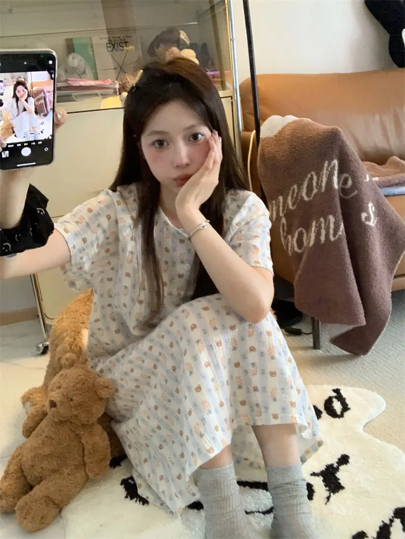 귀여운 소녀 스타일 홈웨어 세트 상세 이미지 8