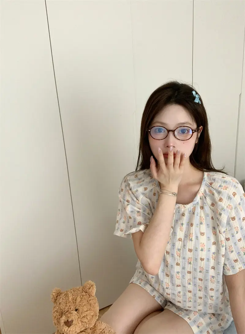 귀여운 소녀 스타일 홈웨어 세트 상세 이미지 13