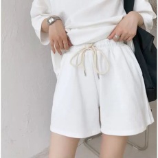 批发1069# 韩国简约宽松休闲套装女2023夏短袖t恤女学院风短裤两件套