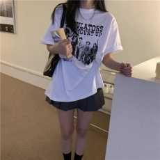 批发<b class='q'>韩国</b>外贸韩版新款短袖t恤女夏季宽松设计感BF风<b class='q'>情侣</b><b class='q'>装上</b>衣服ins潮