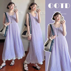 批发孕妇<b class='q'>夏装</b><b class='q'>连衣裙</b>套装针织无袖长裙搭配吊带裙夏季两件套