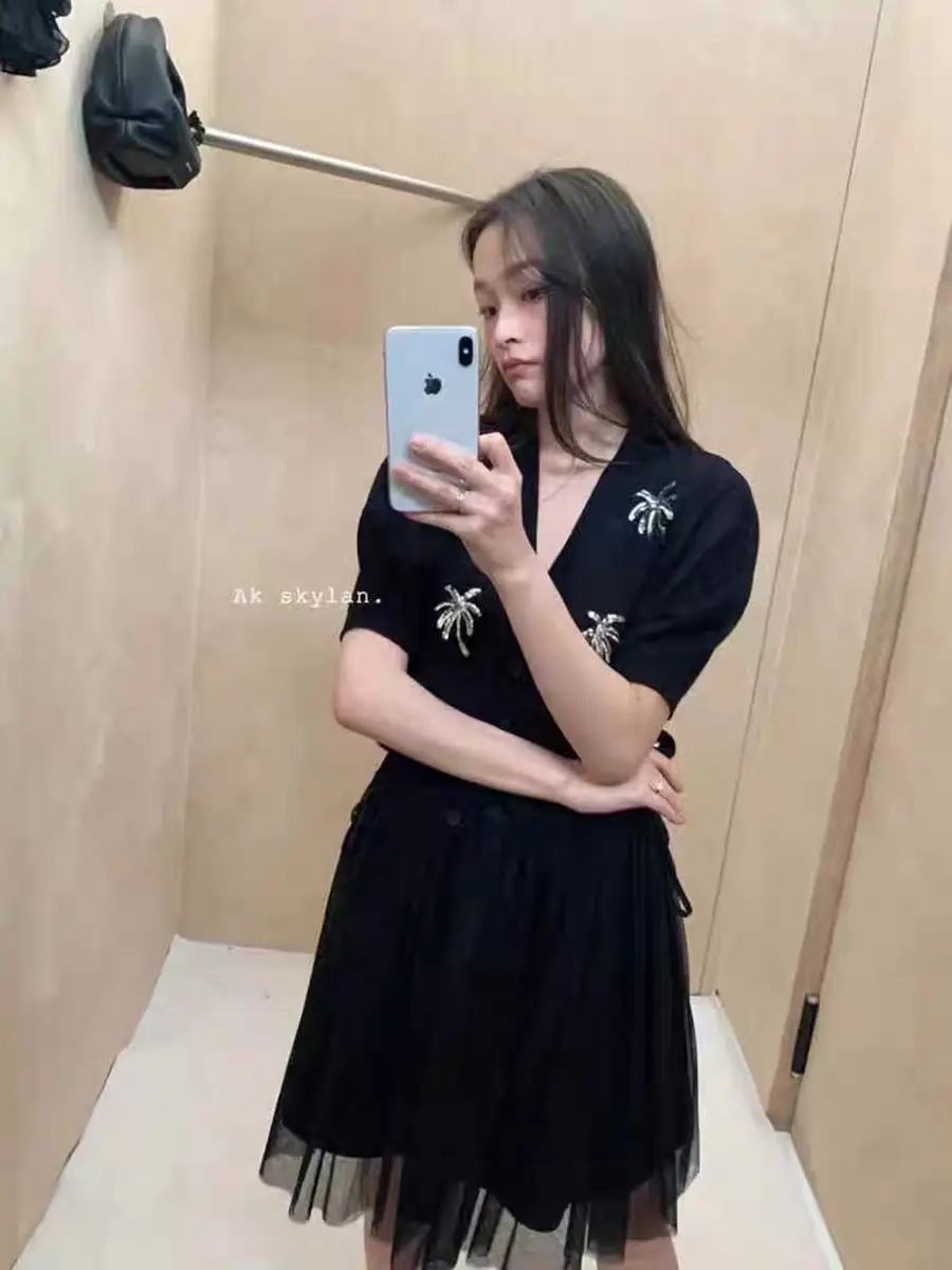 식물 플라워 퍼프소매 가디건 상세 이미지 5