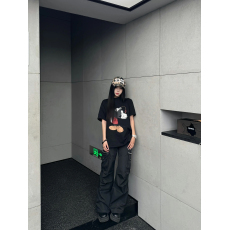 批发直播质量 21支220克精梳紧密100棉后包短袖<b class='q'>t</b><b class='q'>恤</b>2024<b class='q'>米奇</b>老鼠印花