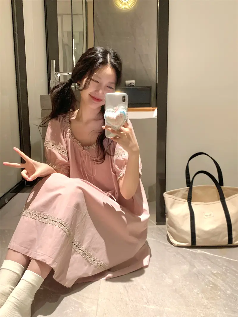 루즈핏 면 라운드넥 홈웨어 세트 상세 이미지 23