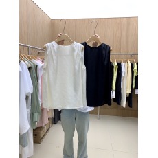 批发韩国东大门夏季百搭<b class='q'>无袖</b>衬衫上衣新款时尚宽松显瘦慵懒风衬衣女潮