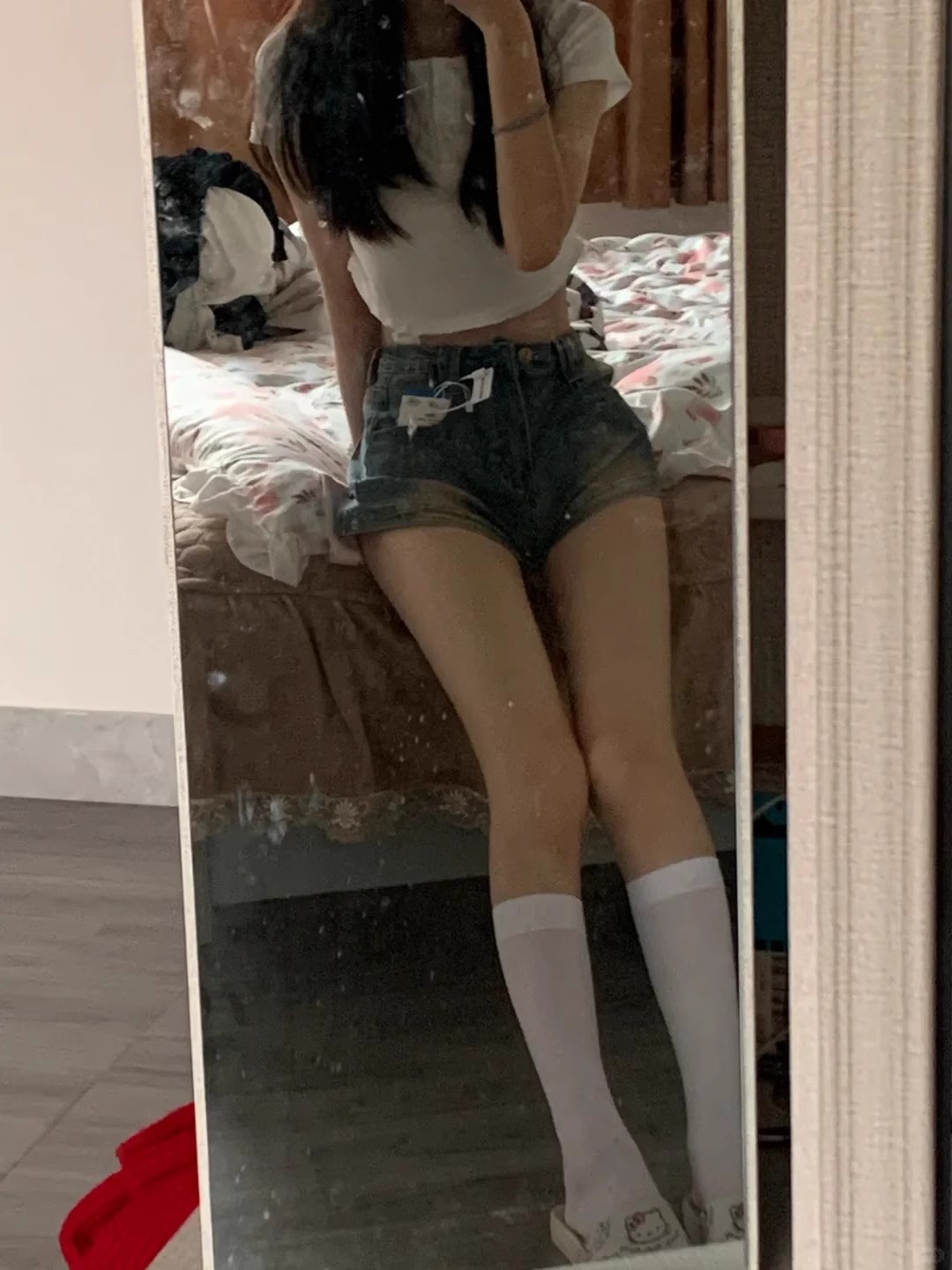 小红书推荐辣妹mini超短裤弹力紧身性感牛仔热裤高腰包臀牛仔裤女