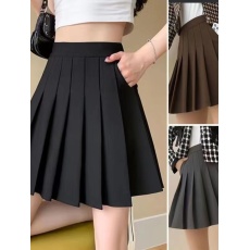 批发好质量+全松紧腰+有口袋<b class='q'>百褶</b>裙JK制服裙子半身裙春夏季短裙秋冬季