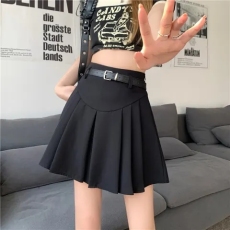 批发好质量+加长+拉链+腰带<b class='q'>百褶</b>裙JK制服裙子半身裙春夏季短裙秋冬