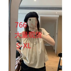 批发日系减龄娃娃衫女夏季短袖气质显瘦小衫遮肚子圆领宽松<b class='q'>衬衫</b>上衣薄