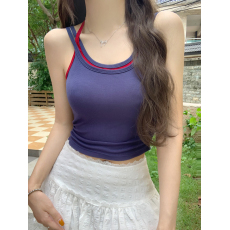 批发实拍实价  早春假两件挂脖吊带背心女外穿<b class='q'>上衣</b>带胸垫显瘦