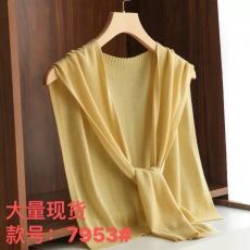 批发大品牌外贸<b class='q'>原</b><b class='q'>单</b>女装专柜撤回空调房羊毛搭肩小披肩打结针织衫上衣