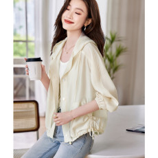 批发时尚质感慵懒风薄款天丝外套25年秋季简约女式天丝外套