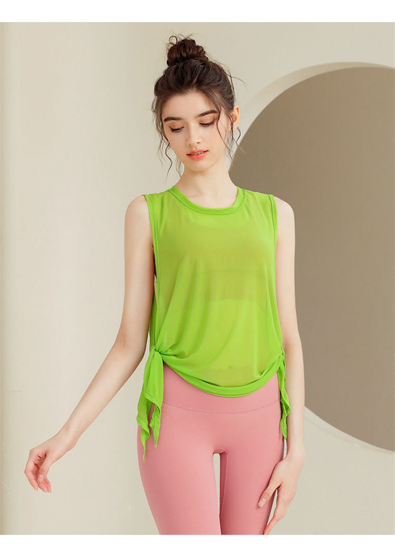 Exterior Perspective Sleeveless Sports Running Vest for Women's Summer Off Shoulder New Yoga Clothing Sunscreen Hoodie_voghion.com