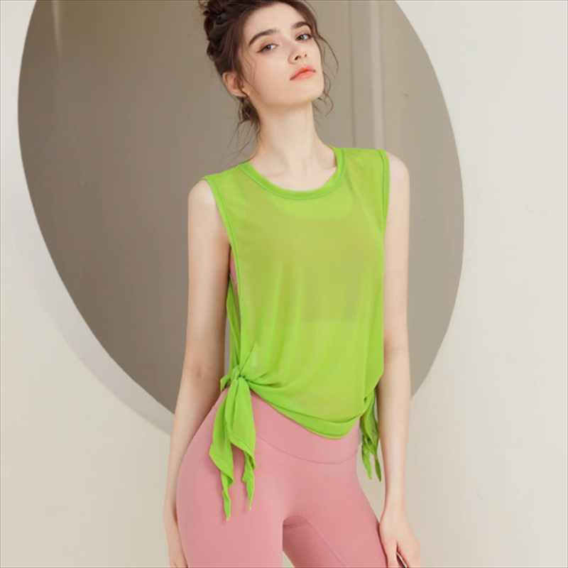Exterior Perspective Sleeveless Sports Running Vest for Women's Summer Off Shoulder New Yoga Clothing Sunscreen Hoodie_voghion.com