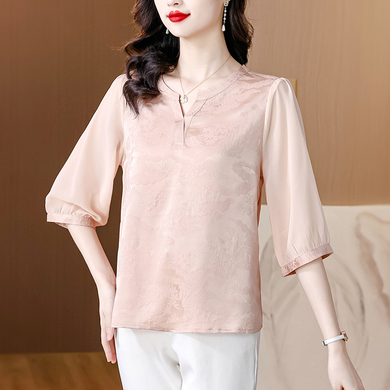 MY16070#新款时尚洋气高贵宽松显瘦遮肚子小众气质百搭设计感上衣女裝貨源服裝批發