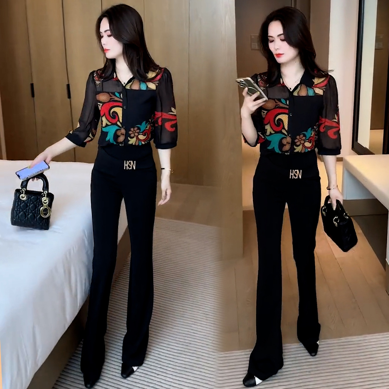 RY70089# 设计感提花衬衫女2026年春夏新款韩版洋气时尚减龄百搭上衣