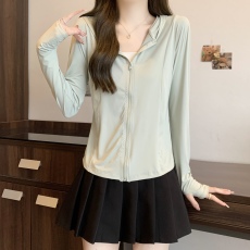 批发实拍~大码胖MM夏季新款修身显瘦冰爽面料透气舒适防晒衣外套上衣