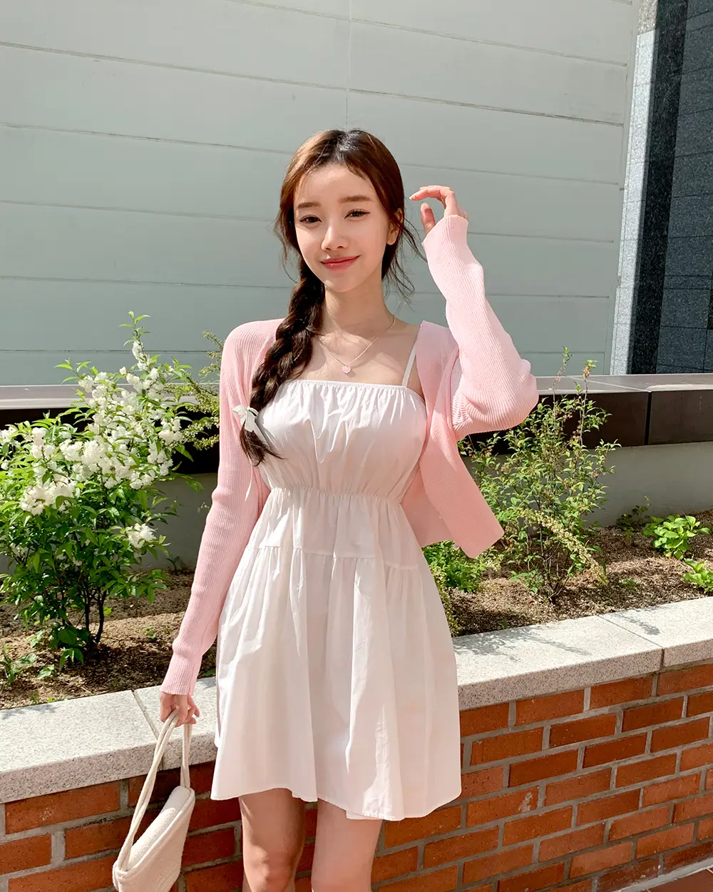 여성용 루즈 핏 셔링 원피스 상세 이미지 3
