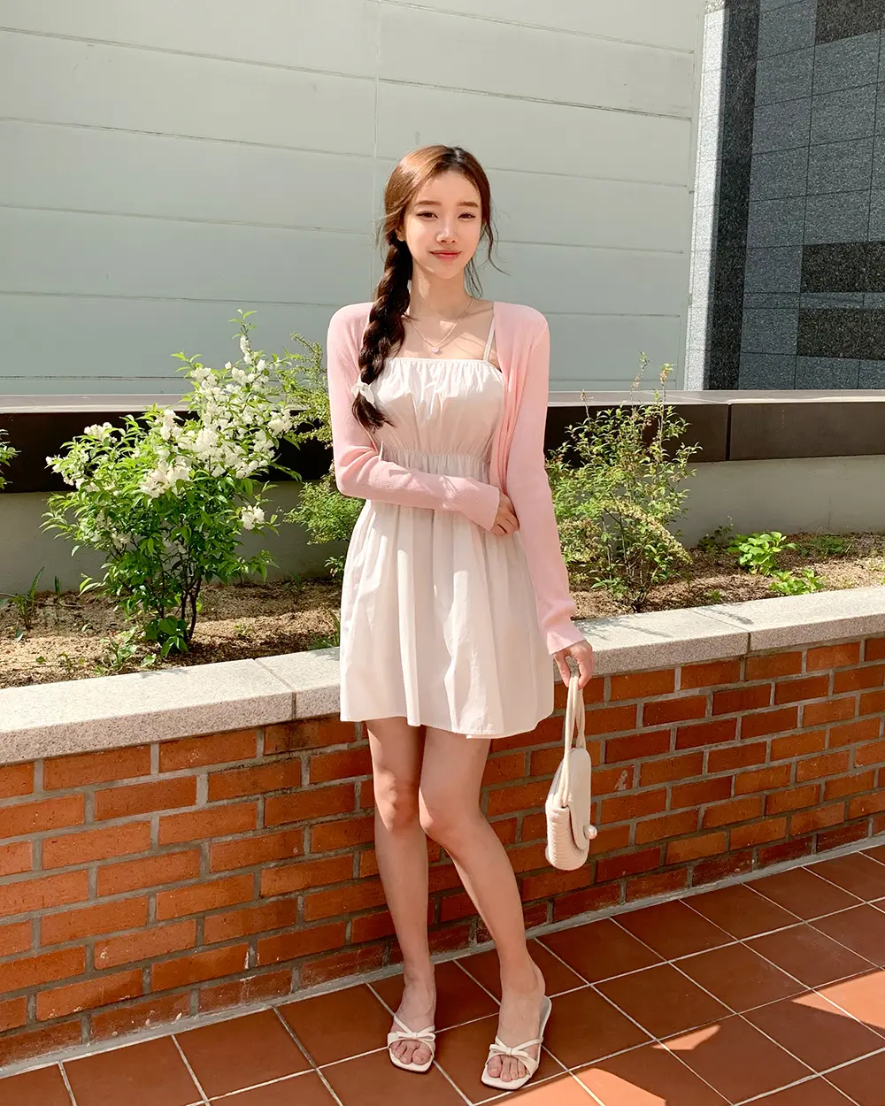 여성용 루즈 핏 셔링 원피스 상세 이미지 4