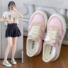批发帆布鞋女2024夏季新款学生韩版ins百搭厚底板鞋休闲女鞋子潮