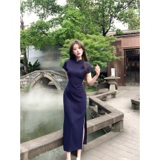 批发实拍实价 新式改良版<b class='q'>旗袍</b>连衣裙少女日常性感修身学生中国风长款