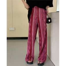 批发<b class='q'>外贸</b><b class='q'>大码</b>女装扎染压褶阔腿裤女压褶风格新款直筒裤高腰垂坠感休闲