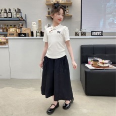批发夏季<b class='q'>女童</b>休闲<b class='q'>短</b>袖裤裙套装2026新款洋气儿童女孩潮流宽松上衣裤裙