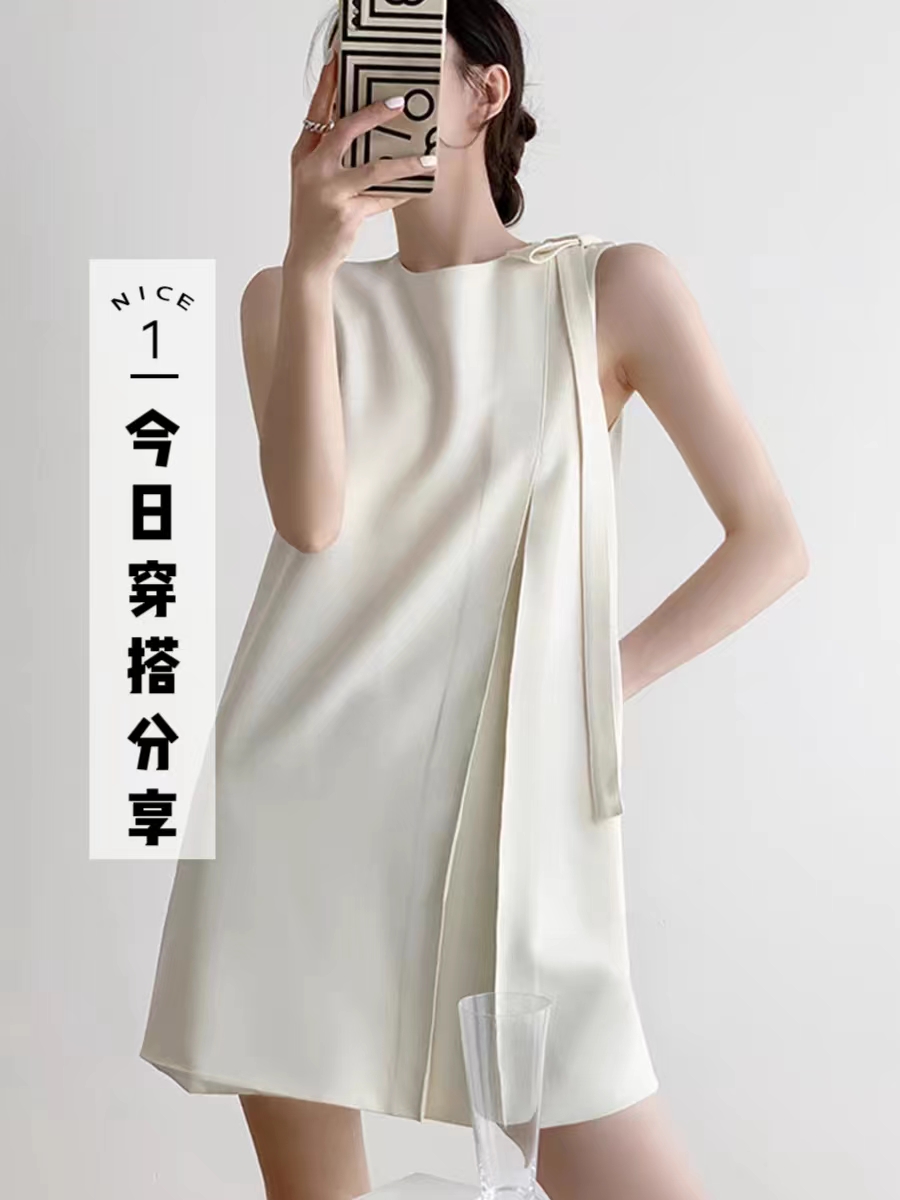 LN31025# 白色连衣裙女...