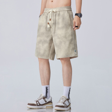 批发实拍2024夏季新款潮牌休闲短裤男棉针织脏脏裤宽松百搭五分卫裤男