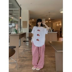 批发实拍#苹果印花短袖宽松T恤女