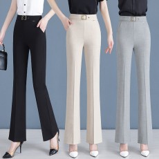 批发官图薄款冰丝微喇叭裤女士2026新款<b class='q'>高腰</b><b class='q'>九分裤</b>西裤显瘦百搭微喇裤