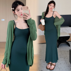 批发有货   实拍2026夏季  新品     孕妇吊带连衣裙套装8260