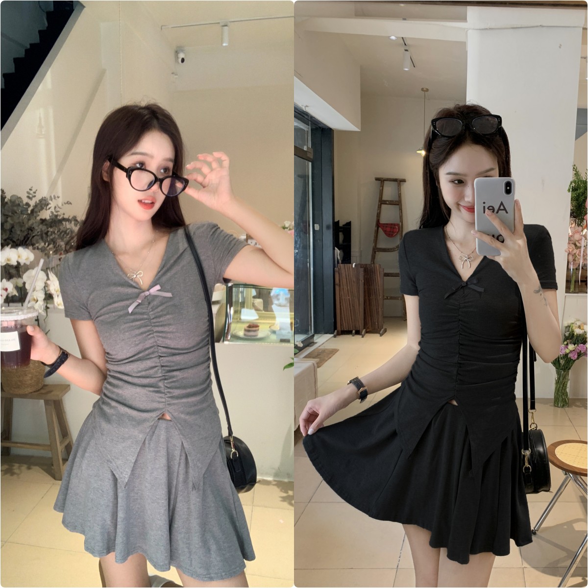 LN31741# 新款大码韩版短袖时尚休闲上衣+半身裙两件套 服裝批發女裝批發服飾貨源