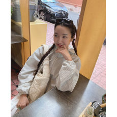 批发已出 韩版  百搭简约连帽条纹抽绳防晒外套