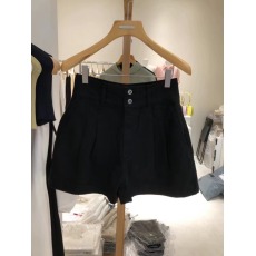 批发韩国东大门2026夏季新款<b class='q'>百搭</b>系扣高腰A字宽松阔腿休闲短<b class='q'>裤</b>女热<b class='q'>裤</b>