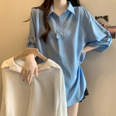 批发大码女装夏装巨显瘦宽松<b class='q'>短袖</b>t恤胖mm遮肚上衣肚子<b class='q'>雪纺衫</b>夏季休闲