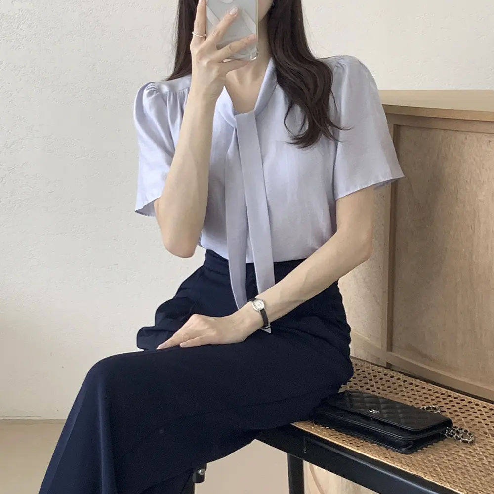 프렌치 감성 양면 착용 블라우스 상세 이미지 6
