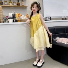 批发女童连衣裙2026新款夏季<b class='q'>儿童</b>薄款时髦洋气中大童夏装女孩网红<b class='q'>裙子</b>