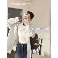批发新款透气撞色背心宽<b class='q'>肩带</b>圆领字母设计舒适经典时尚百搭修身美背