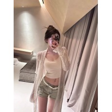 批发titi小姐姐【泰酷辣】低腰复古水洗浅蓝色显瘦夏季辣妹牛仔短裤女