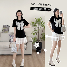 批发现孕妇装夏装套装<b class='q'>T</b><b class='q'>恤</b>上衣短袖宽松休闲新款时尚外穿孕妇套装