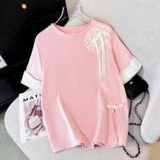 批发新中式立领绣花雪纺短袖<b class='q'>衬衫</b>女夏装2026新款国风盘扣女士上衣<b class='q'>衬衣</b>