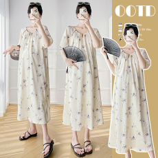 批发实拍孕妇装<b class='q'>夏装</b>新款亲肤印花宽松碎花连衣裙森系气质裙子夏