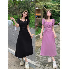 批发实拍大码女装春夏修身复古感波粒显瘦<b class='q'>连衣裙</b>胖MM挂脖茶歇法式裙子