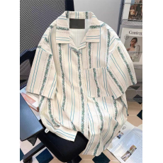 批发官图 大码新款复古短袖衬衫夏季款设计宽松纯欲风ins衬衣上衣外穿